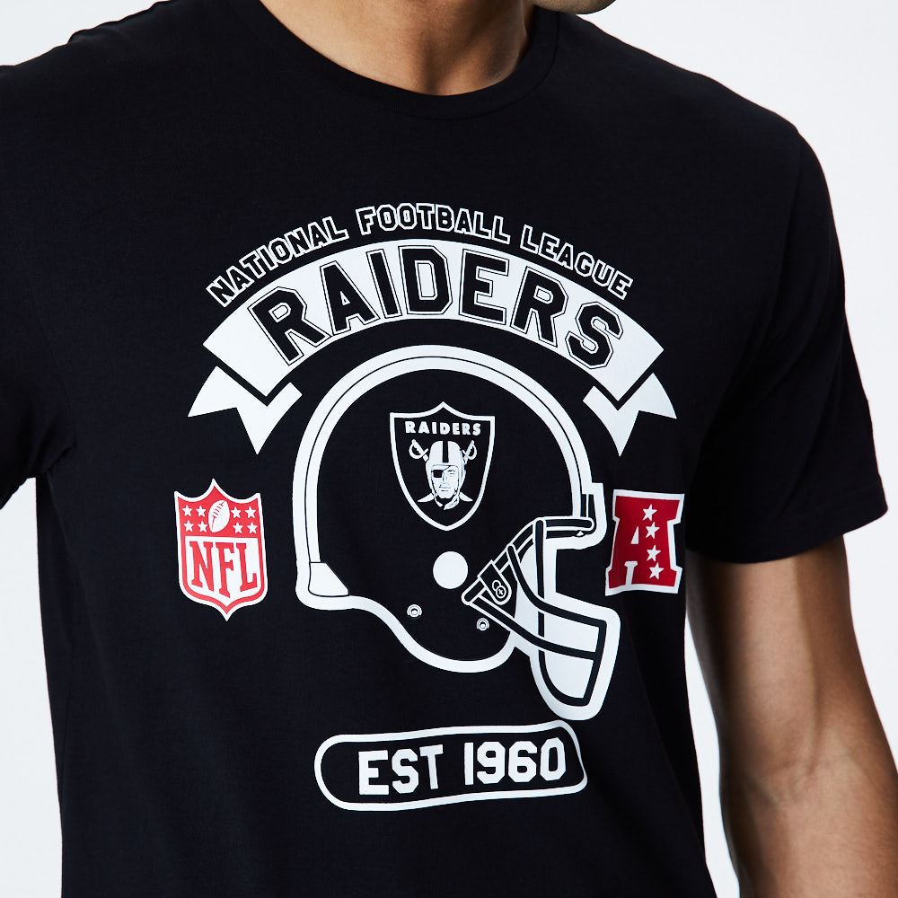 Las Vegas Raiders Helmet Black T-Shirt