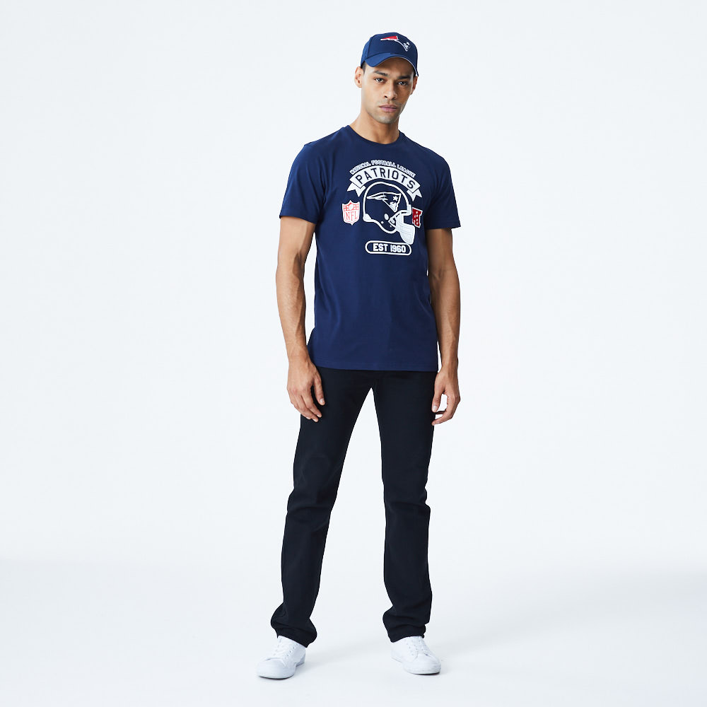 New England Patriots Helmet T-Shirt - Marineblau