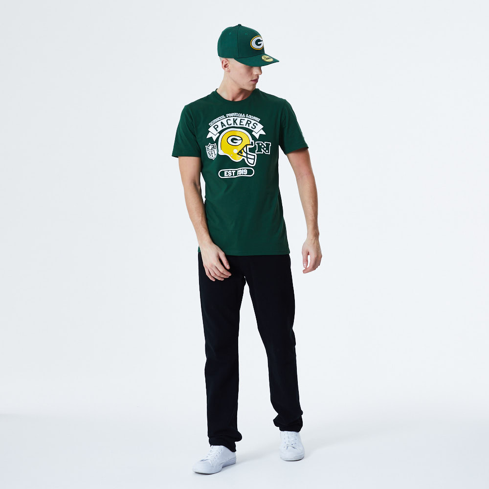 Green Bay Packers Helmet T-Shirt - Grün