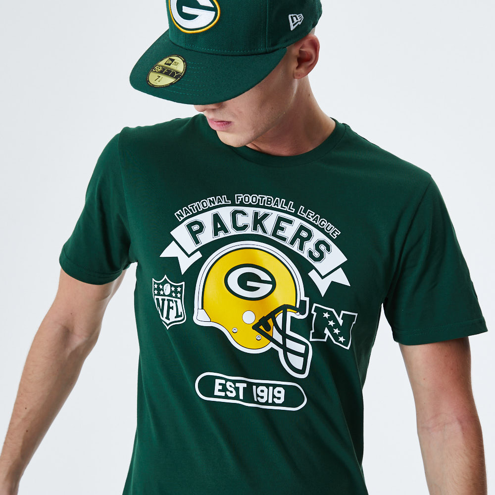 T-shirt gris casque Green Bay Packers
