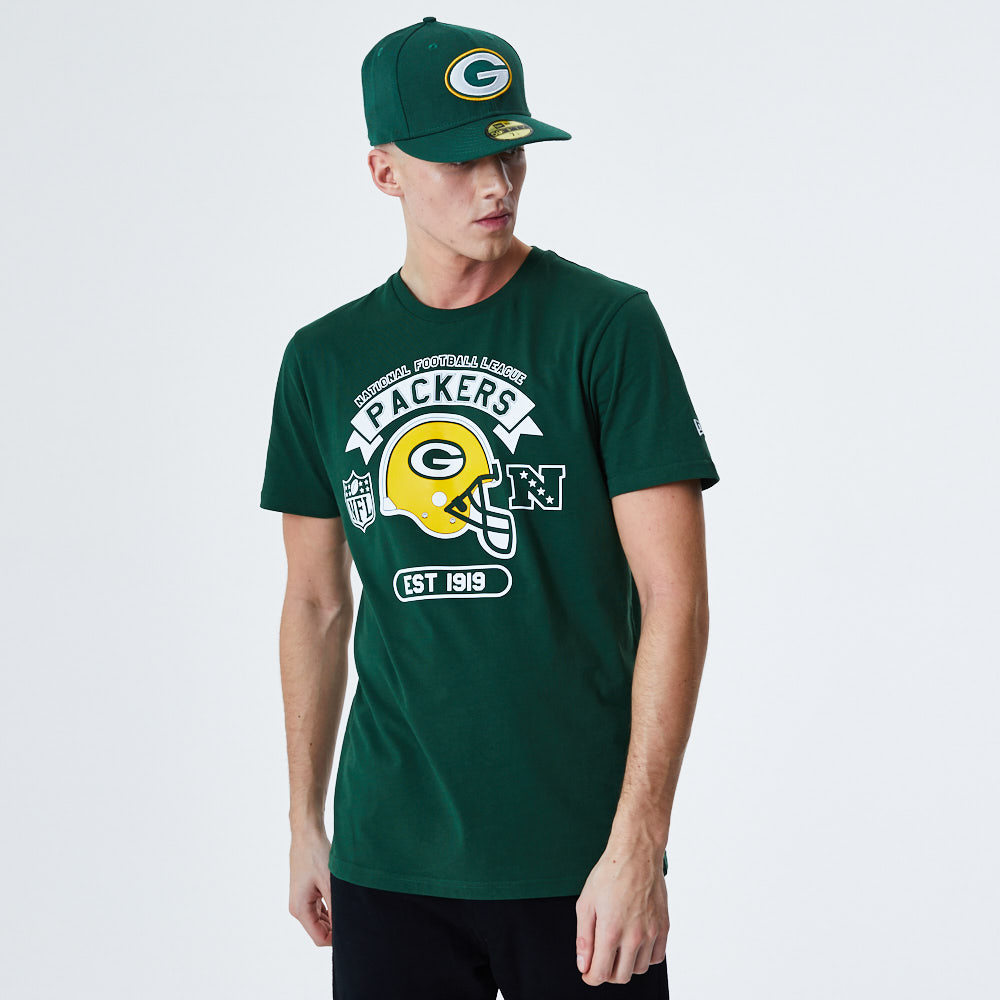 Green Bay Packers Helmet T-Shirt - Grün