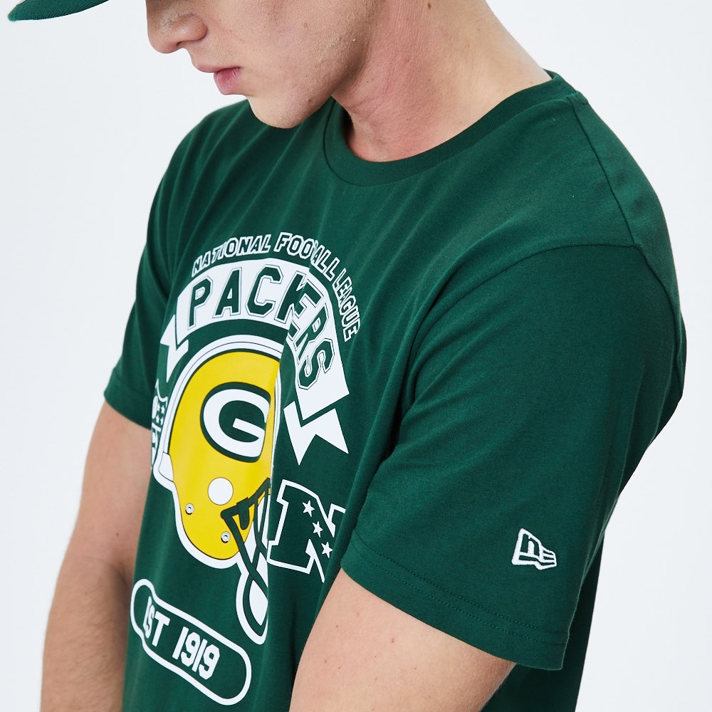 T-shirt gris casque Green Bay Packers