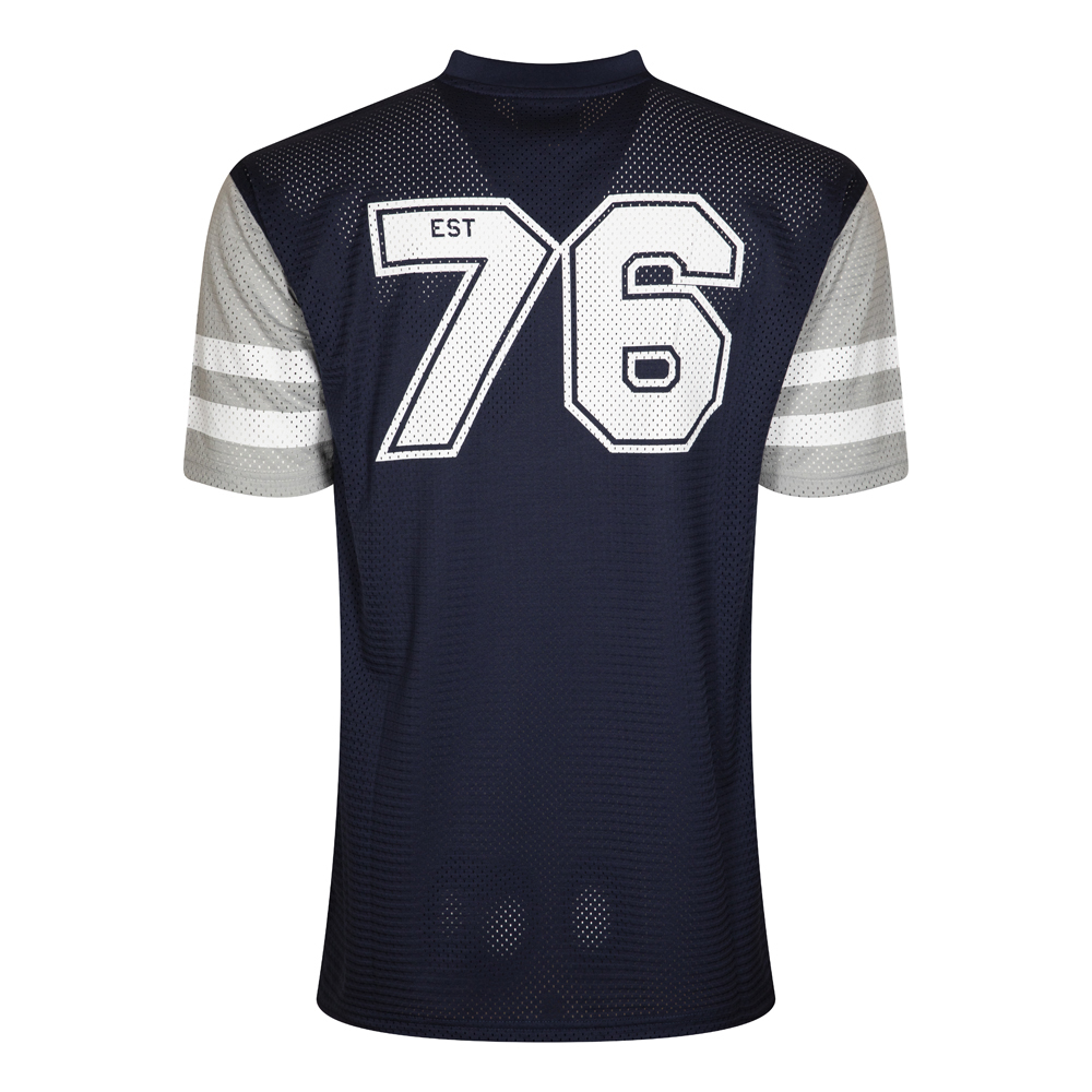 Seattle Seahawks – T-Shirt mit farblich abgesetzten Ärmeln – Oversized – Blau