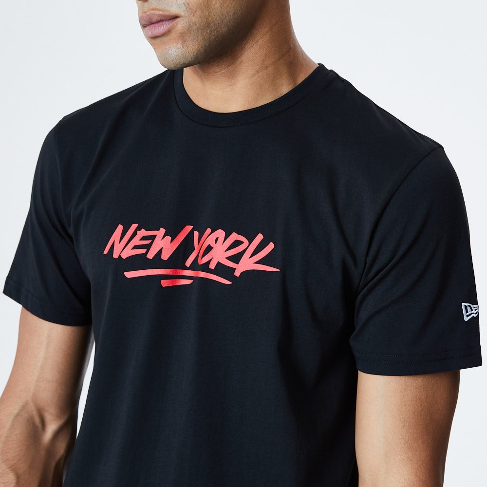 T-shirt noir à graphique New York New Era