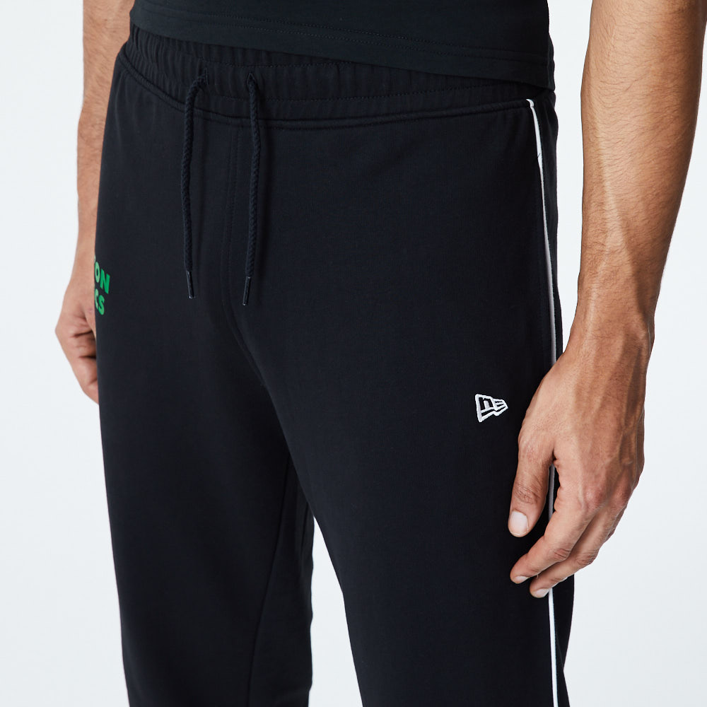 Pantalón de chándal Boston Celtics Piping Detail, negro