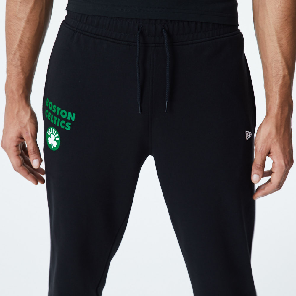 Boston Celtics – Schwarze Jogginghose mit Paspel-Details