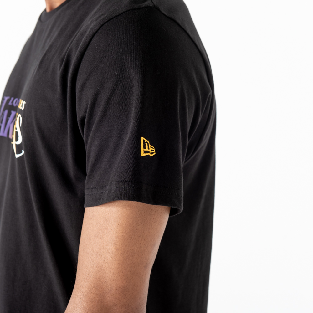 T-shirt Gradient Workmark Los Angeles Lakers nera