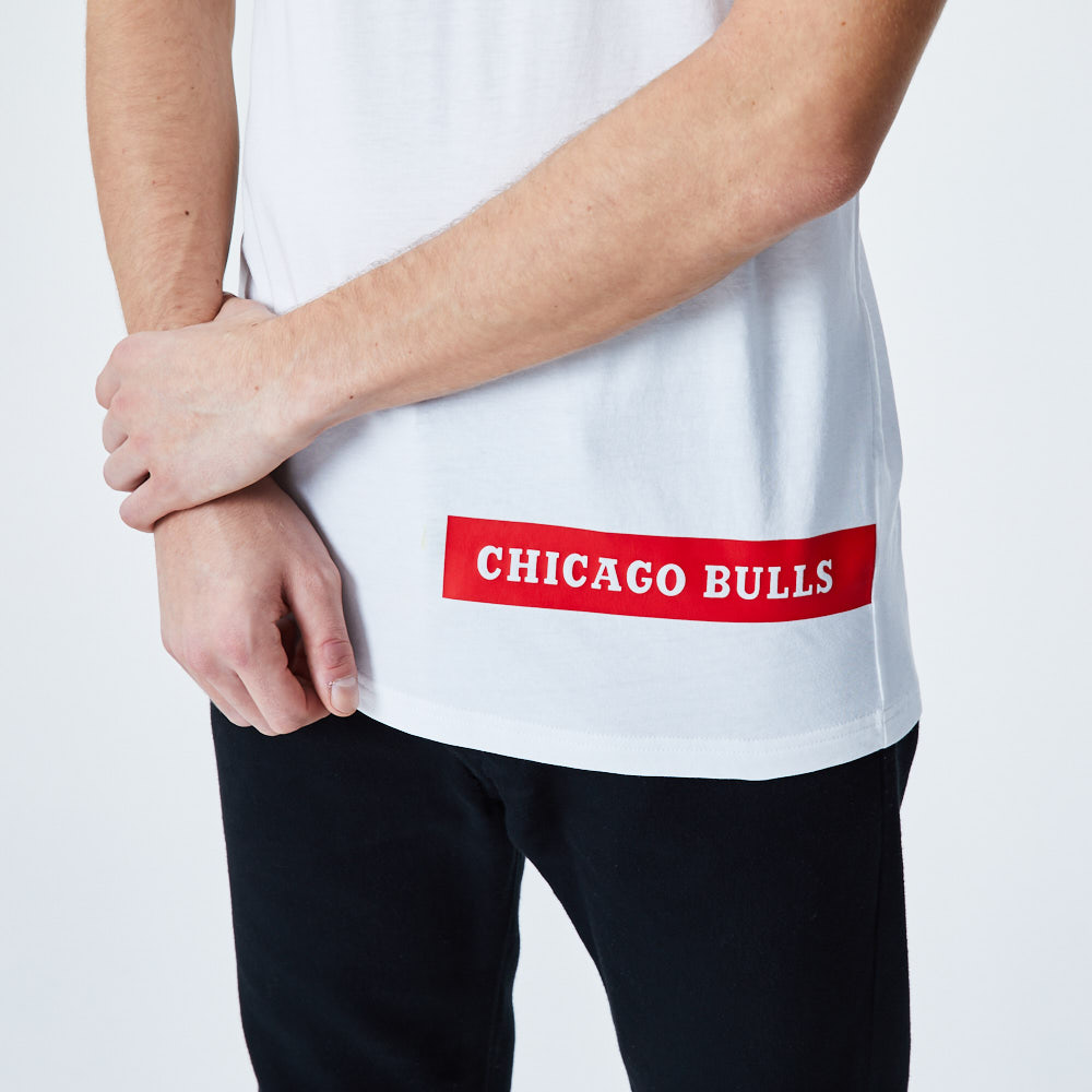 Chicago Bulls Block Wordmark White T-Shirt
