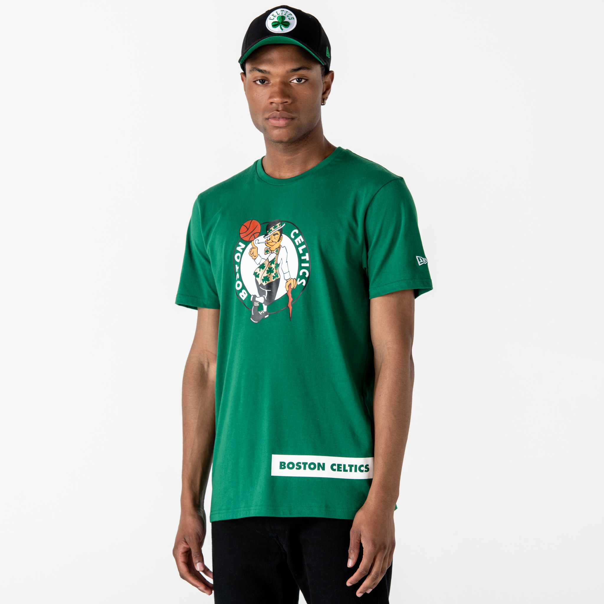 Camiseta Boston Celtics Block Wordmark, verde A7819_313 Era República Checa