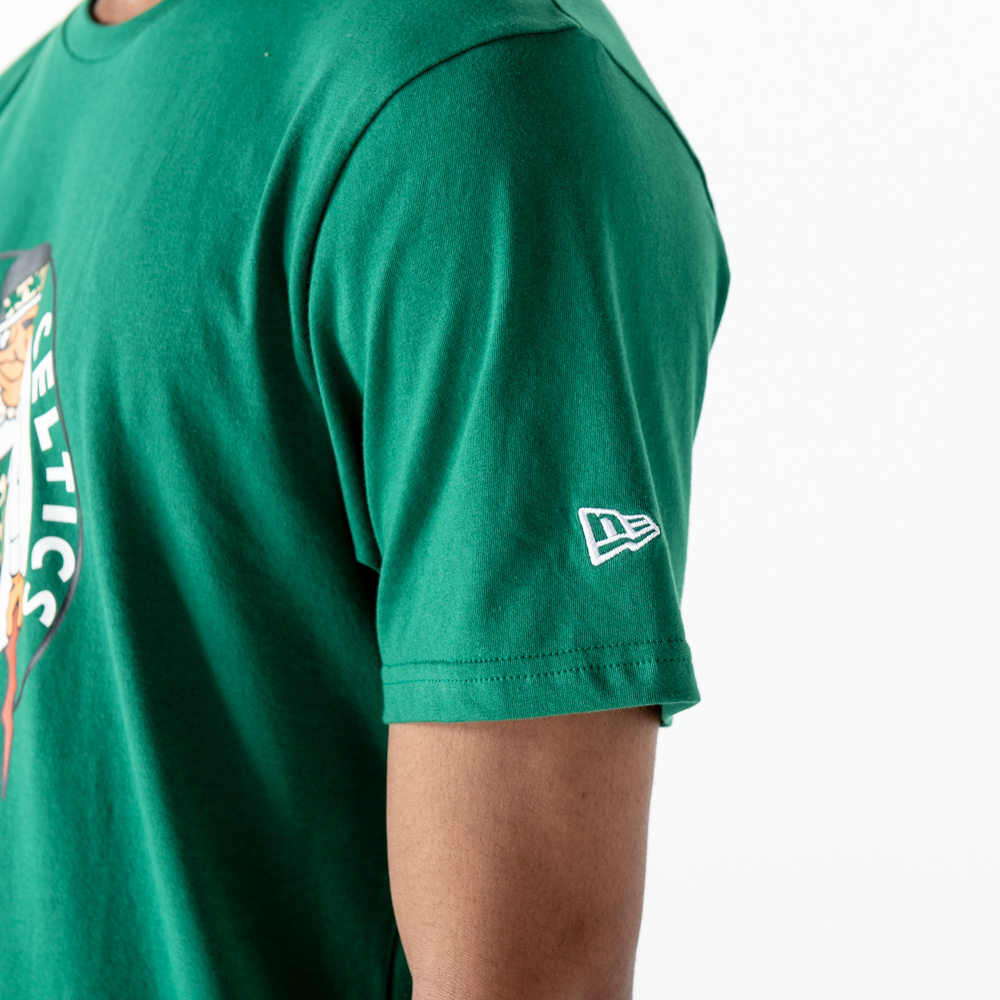 T-shirt Block Wordmark dei Boston Celtics verde