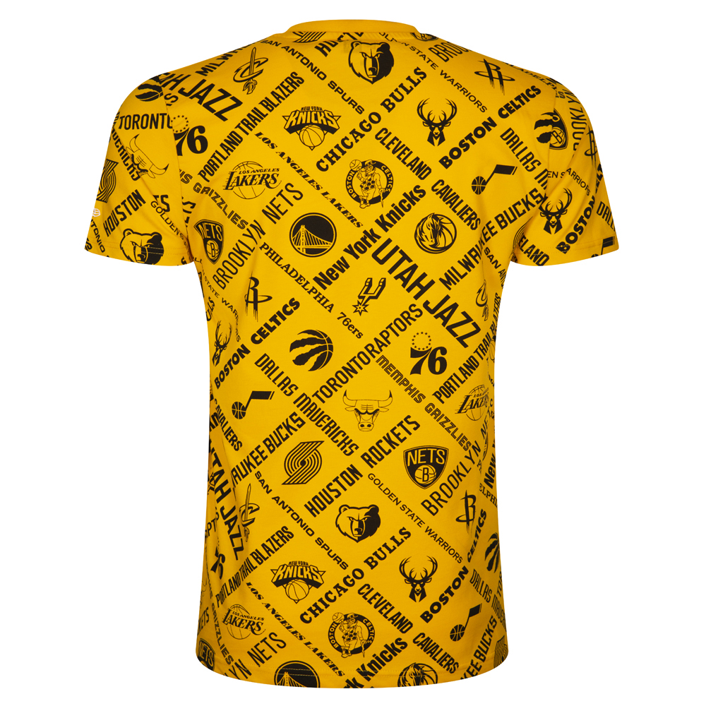 T-shirt con logo NBA gialla