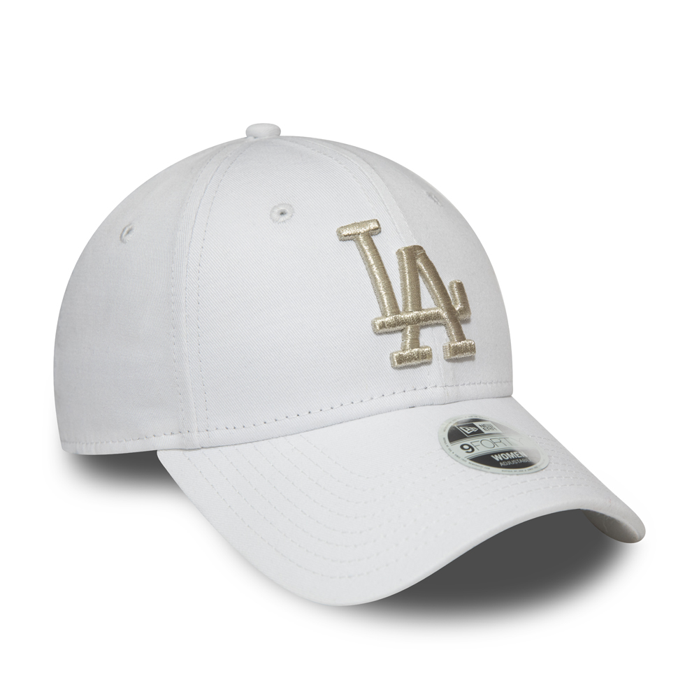 Gorra Los Angeles Dodgers Metallic Logo 9FORTY, mujer, blanco
