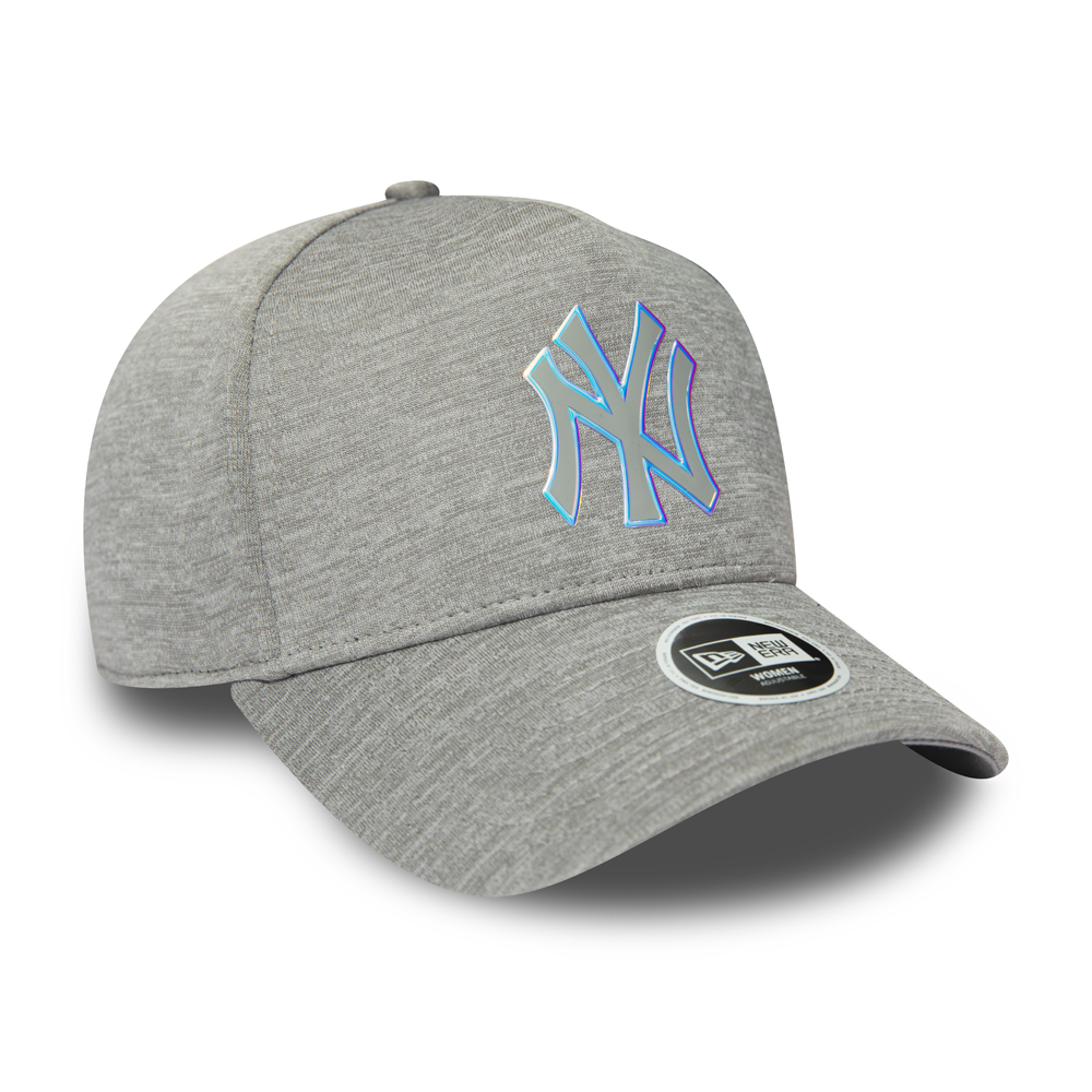 Casquette camionneur grise logo iridescent New York Yankees pour femme