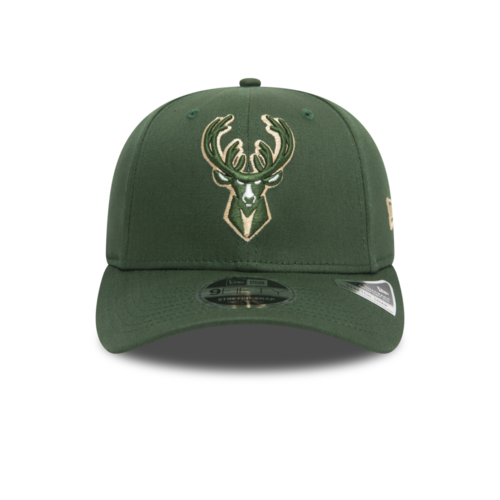 Cappellino 9FIFTY elasticizzato e con chiusura posteriore dei Milwaukee Bucks verde