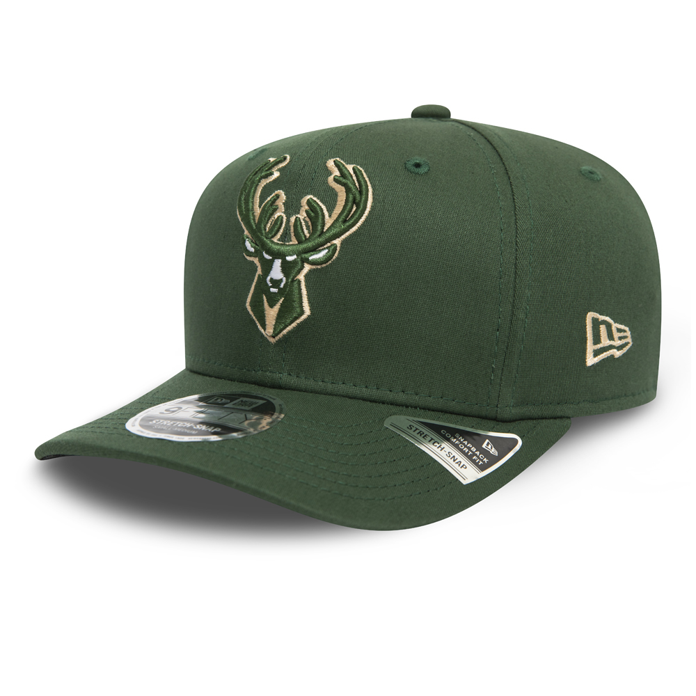 9FIFTY – Milwaukee Bucks – Stretchkappe mit Clipverschluss – Grün
