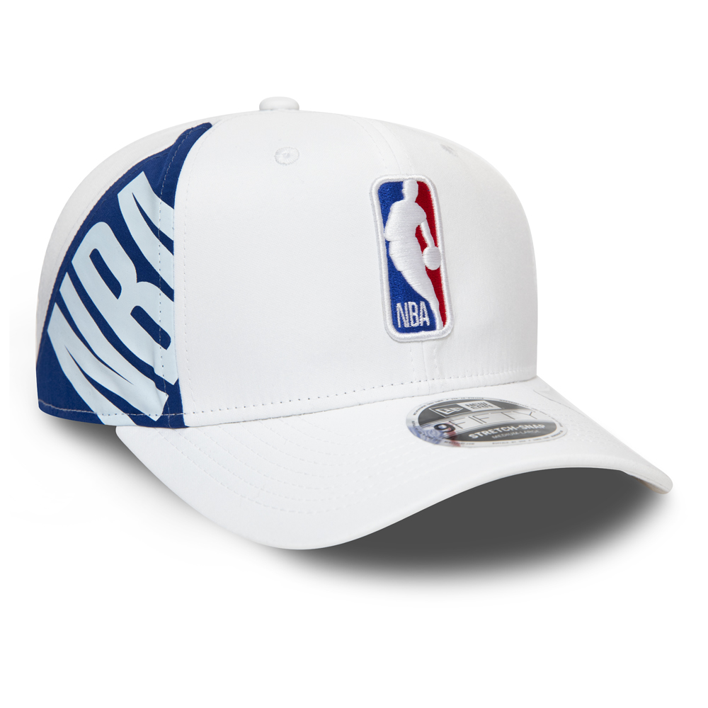 Casquette 9FIFTY blanche extensible à languette logo NBA
