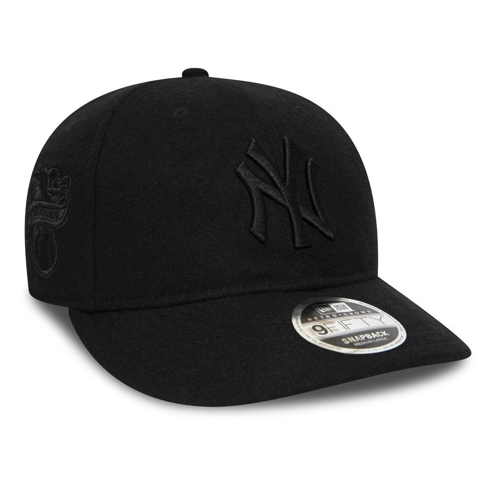 Casquette avec languette de réglage crantée 9FIFTY noire des New York Yankees