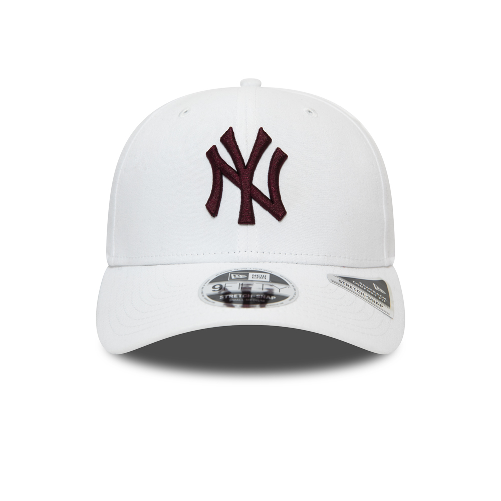 Casquette 9FIFTY blanche extensible à languette des New York Yankees