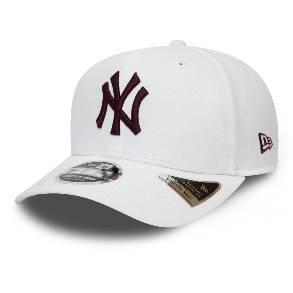 Casquette 9FIFTY blanche extensible à languette des New York Yankees
