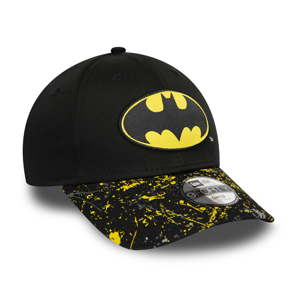 Cappellino New Era 9FORTY Splatter Visor Batman bambino nero