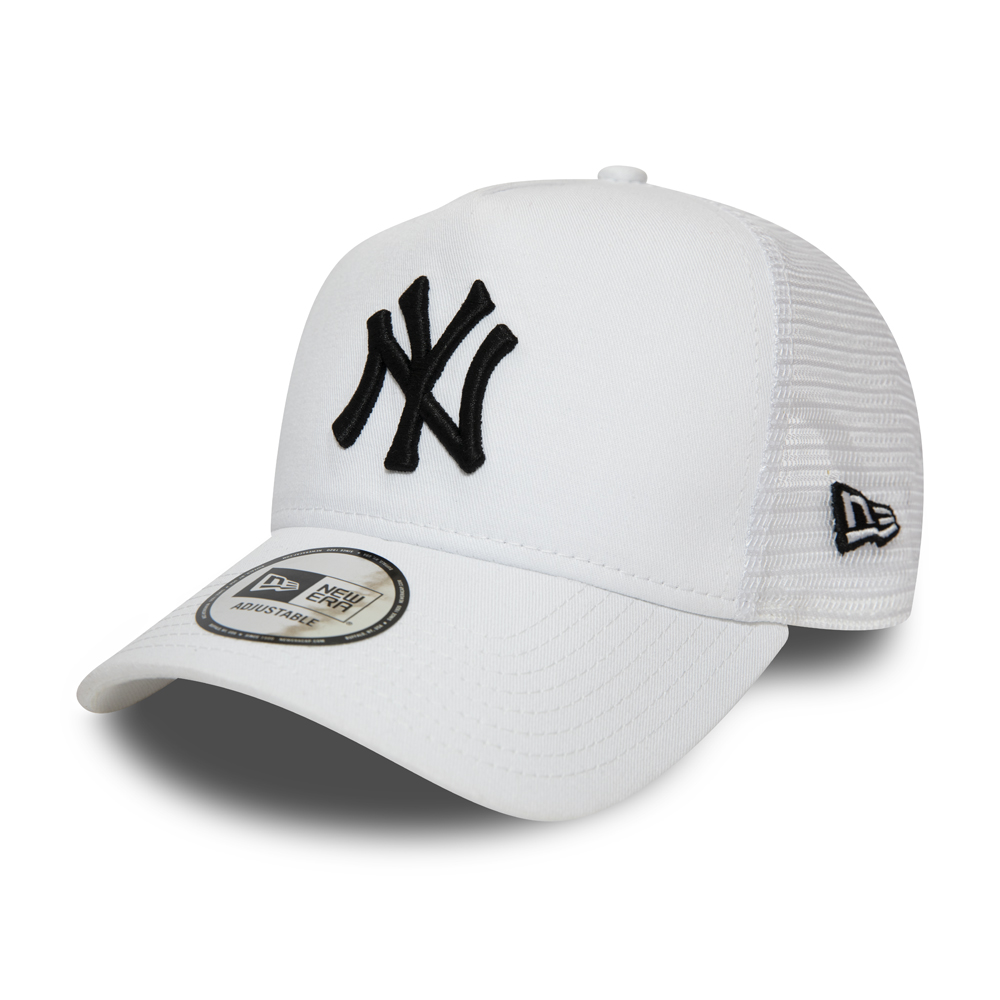 New York Yankees White A-Frame Trucker Cap