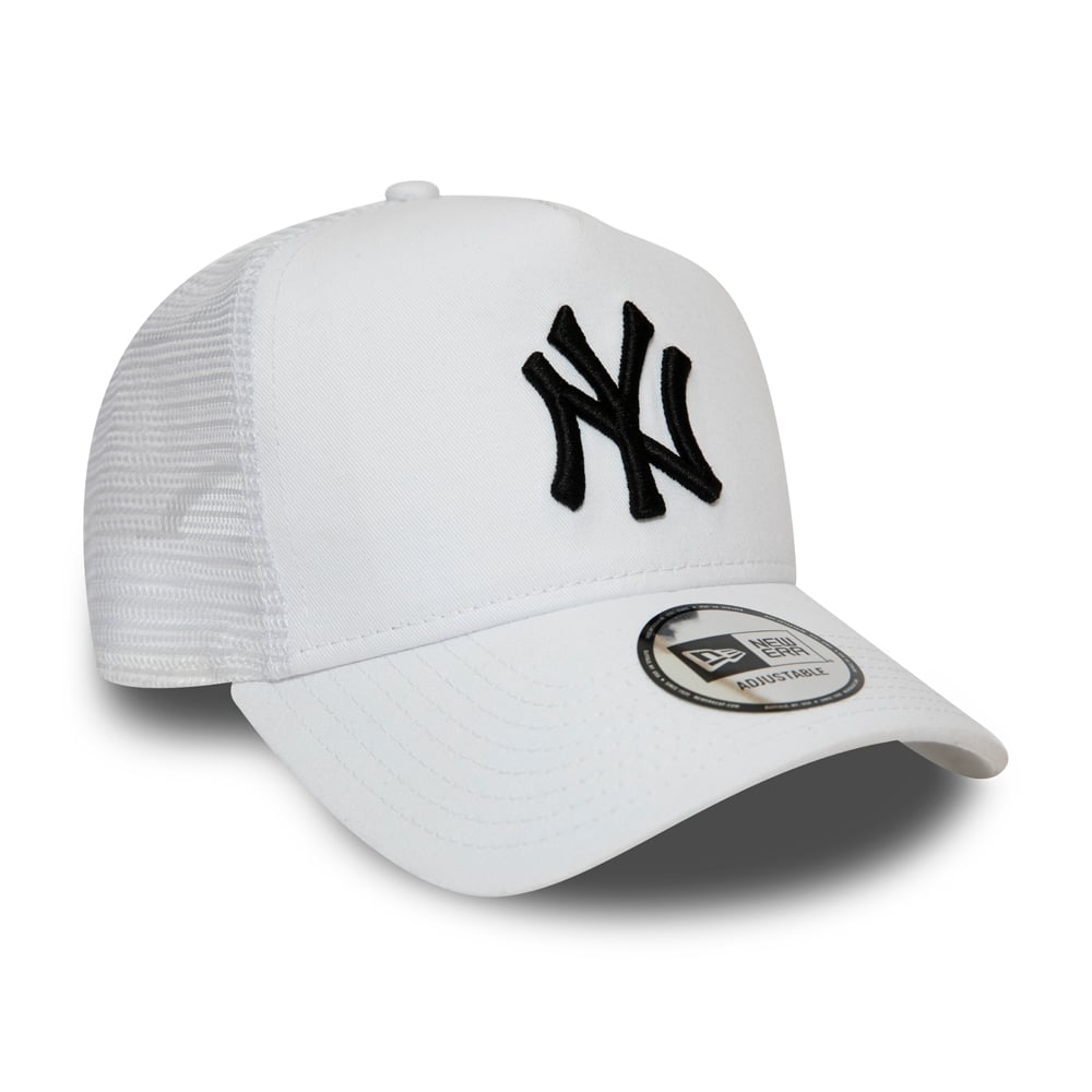 New York Yankees White A-Frame Trucker Cap