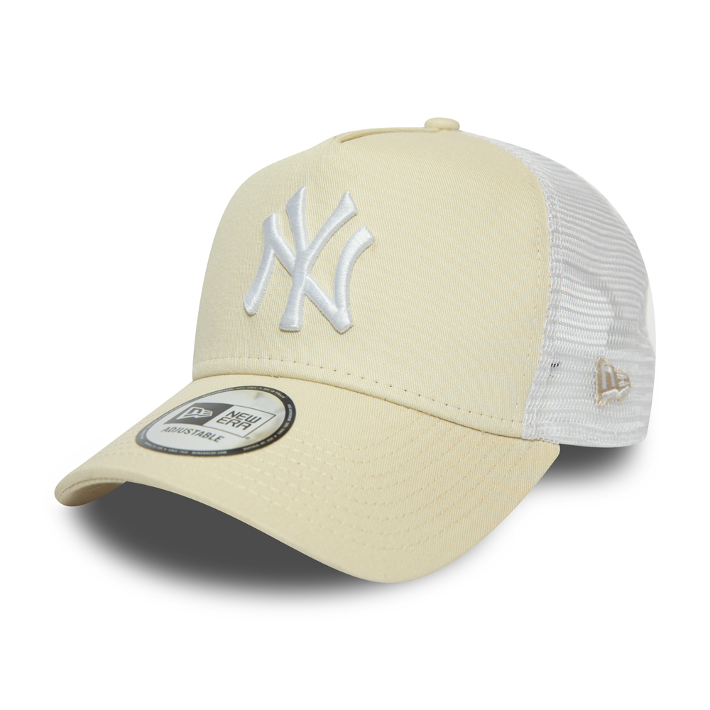 Casquette camionneur beige A-Frame New York Yankees