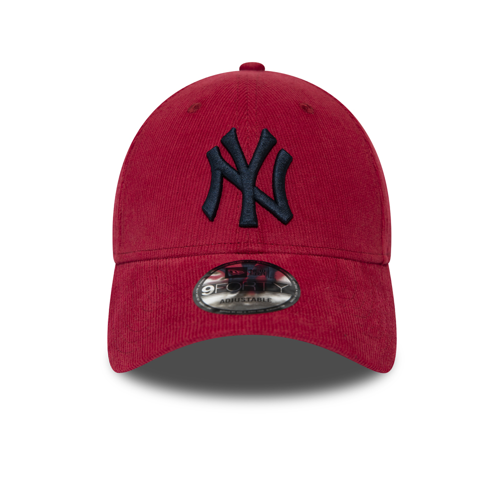 New York Yankees – Rote 9FORTY-Kappe aus Cord