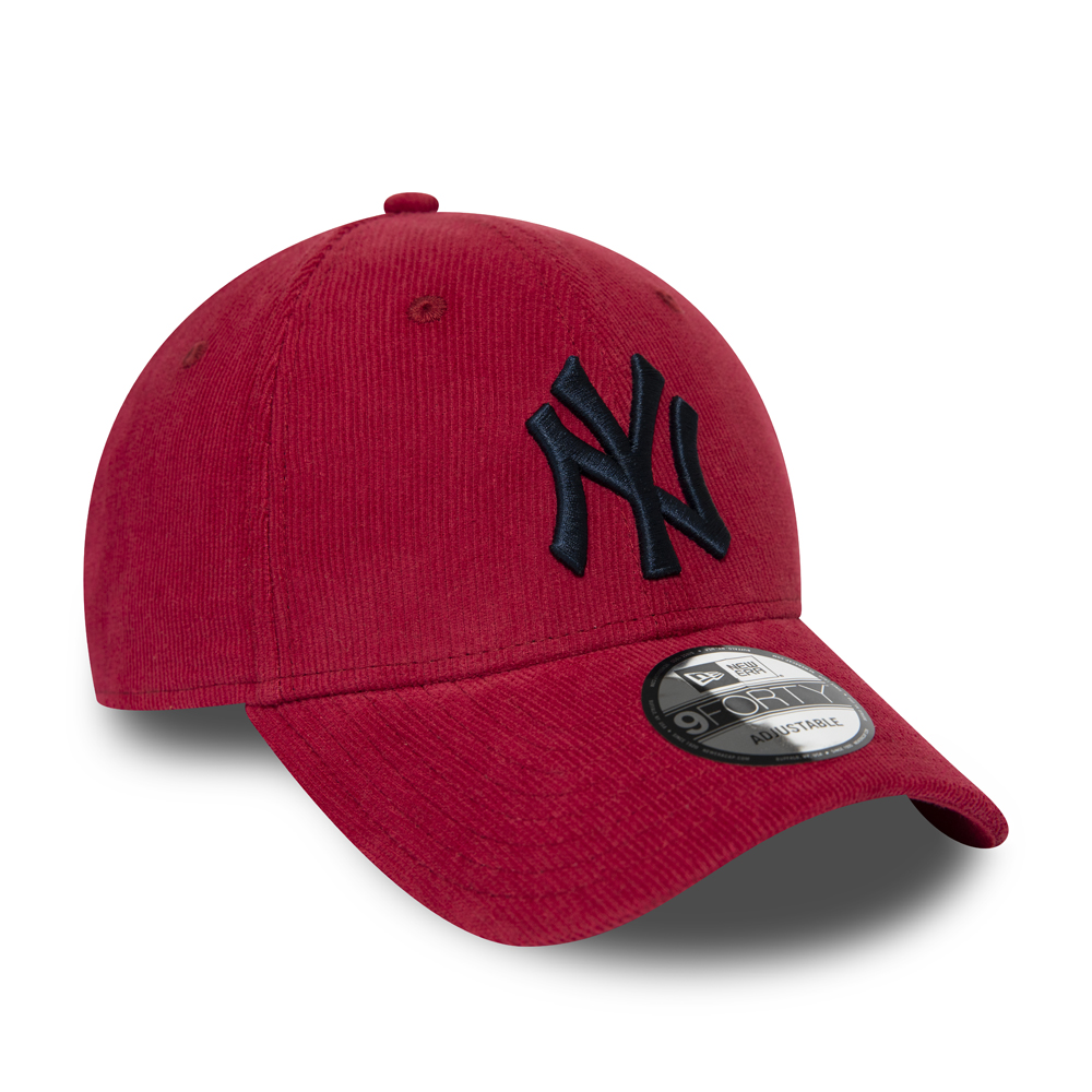 New York Yankees – Rote 9FORTY-Kappe aus Cord