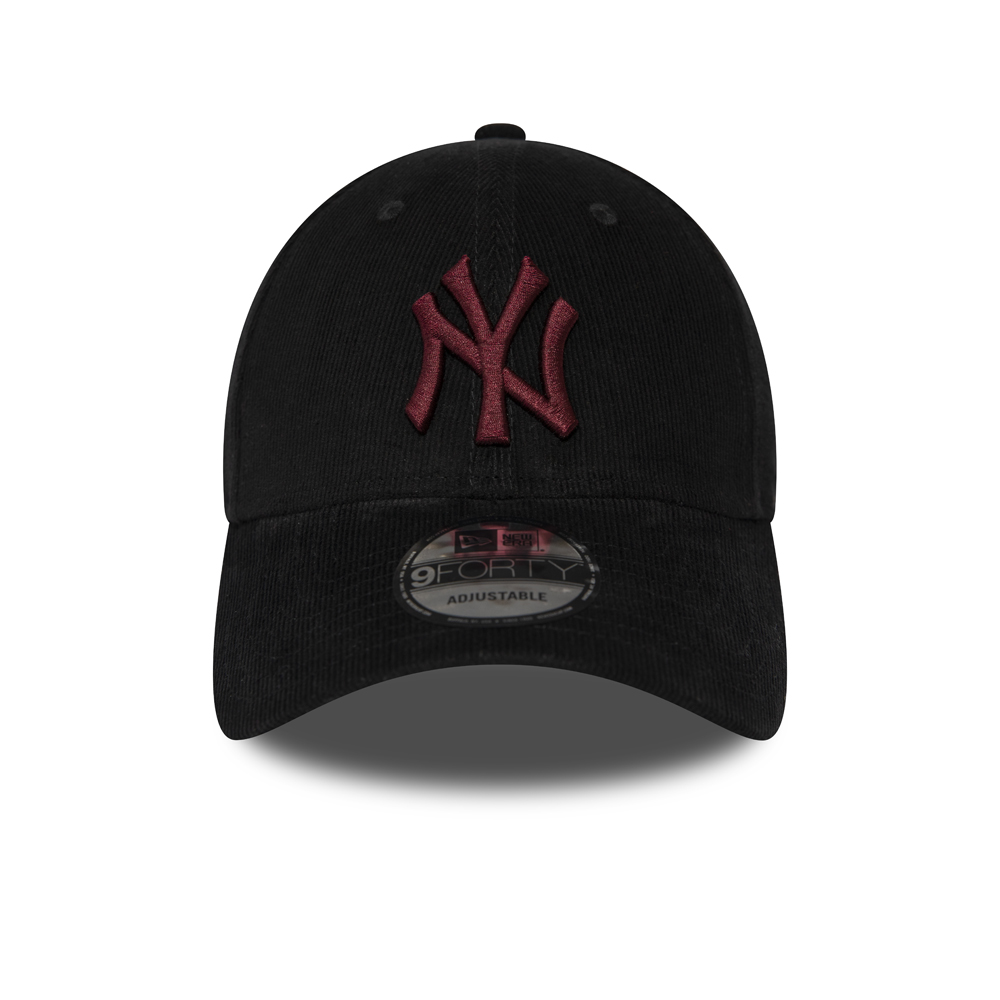 Gorra de pana New York Yankees 9FORTY, negro