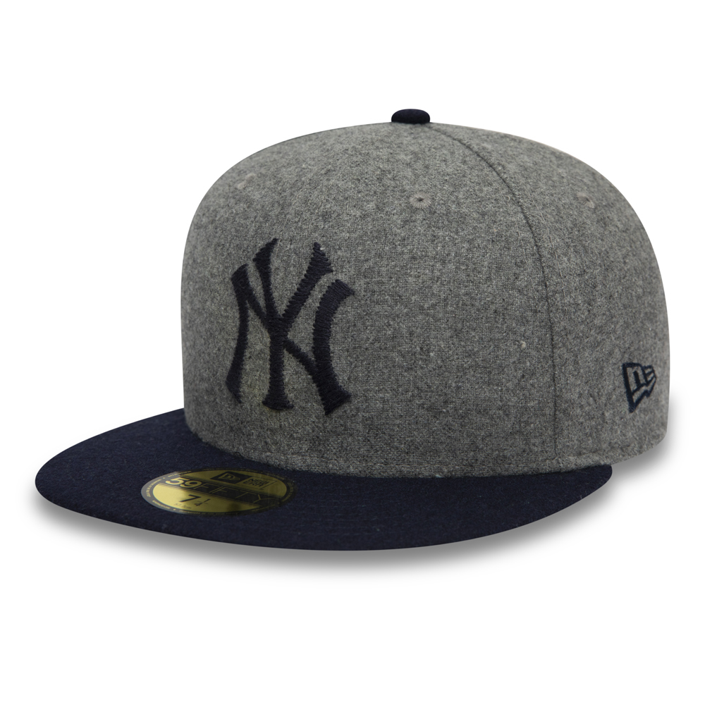 Gorra New York Yankees Cooperstown Flannel 59FIFTY, gris