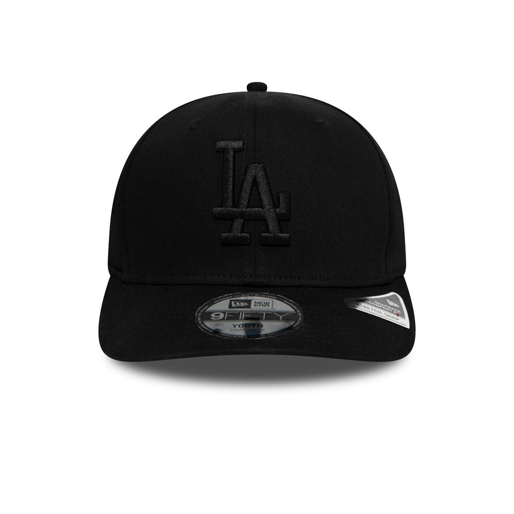 Cappellino 9FIFTY Stretch Snap dei Los Angeles Dodgers nero tono su tono bambino