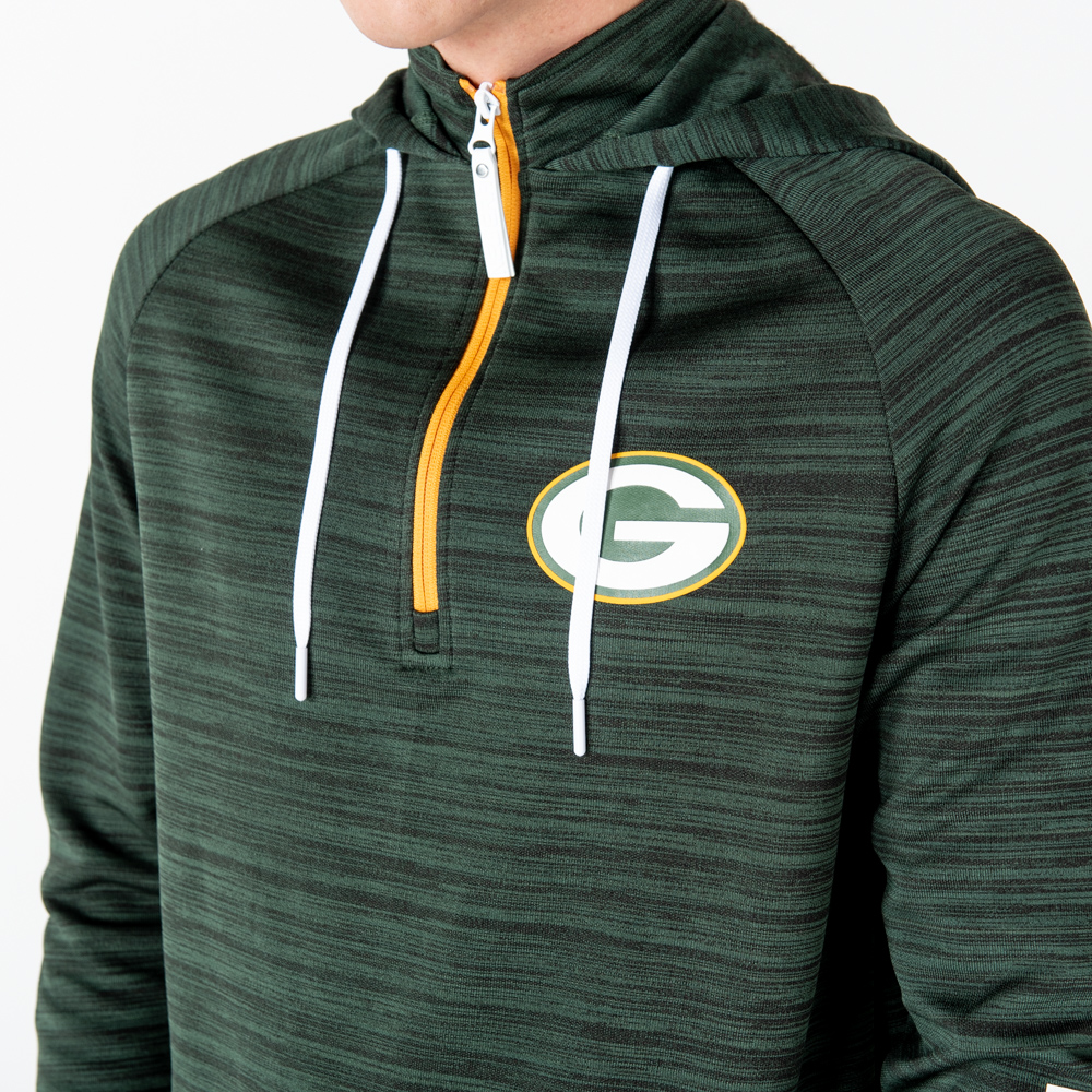 Green Bay Packers Engineered Half Zip Green Hoodie