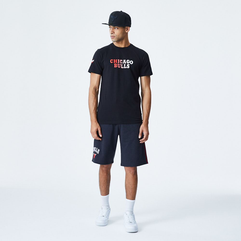 Chicago Bulls – Schwarzes T-Shirt mit Schriftzug