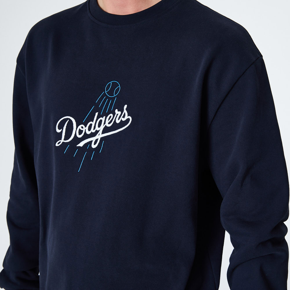 Felpa con scritta della tradizione dei Los Angeles Dodgers blu navy
