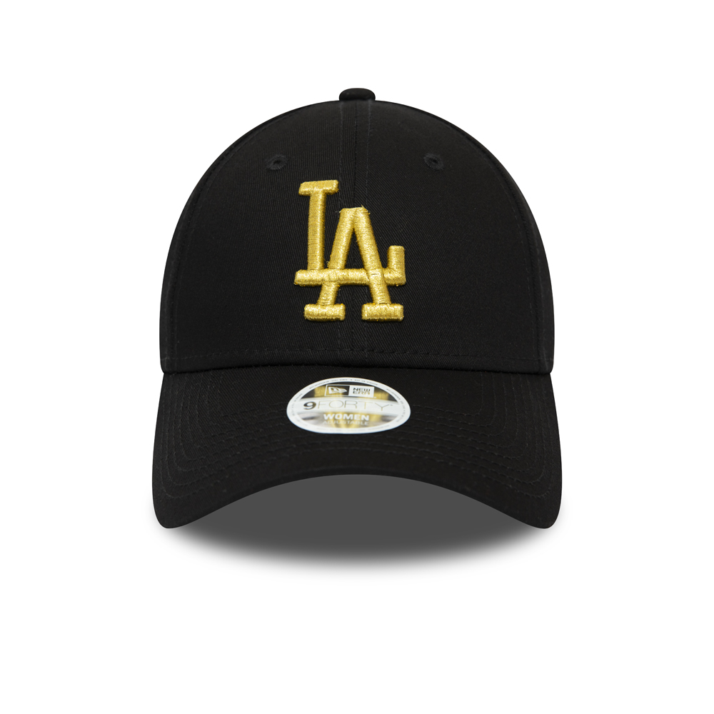 Gorra Los Angeles Dodgers Gold Metallic Logo 9FORTY, mujer