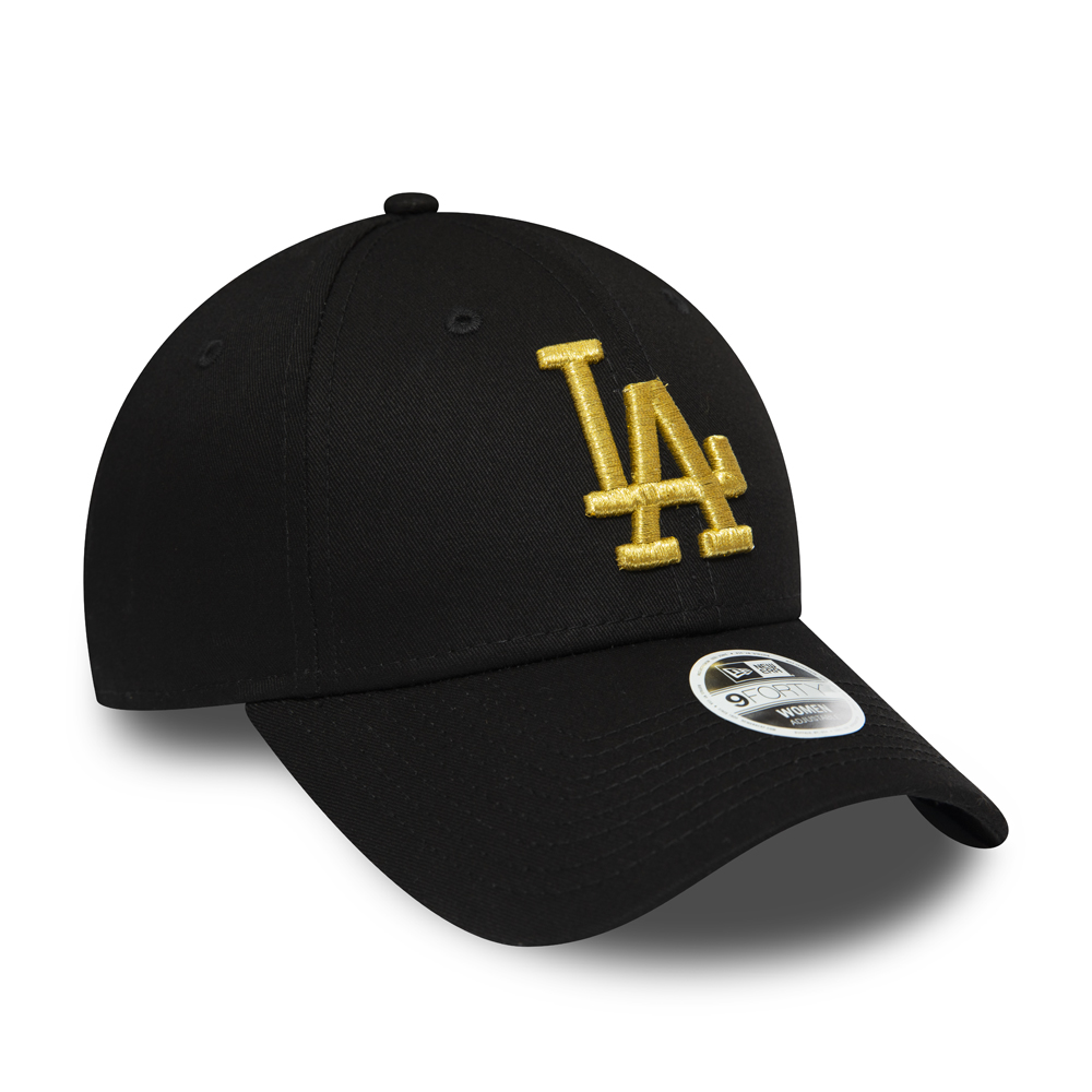 Gorra Los Angeles Dodgers Gold Metallic Logo 9FORTY, mujer