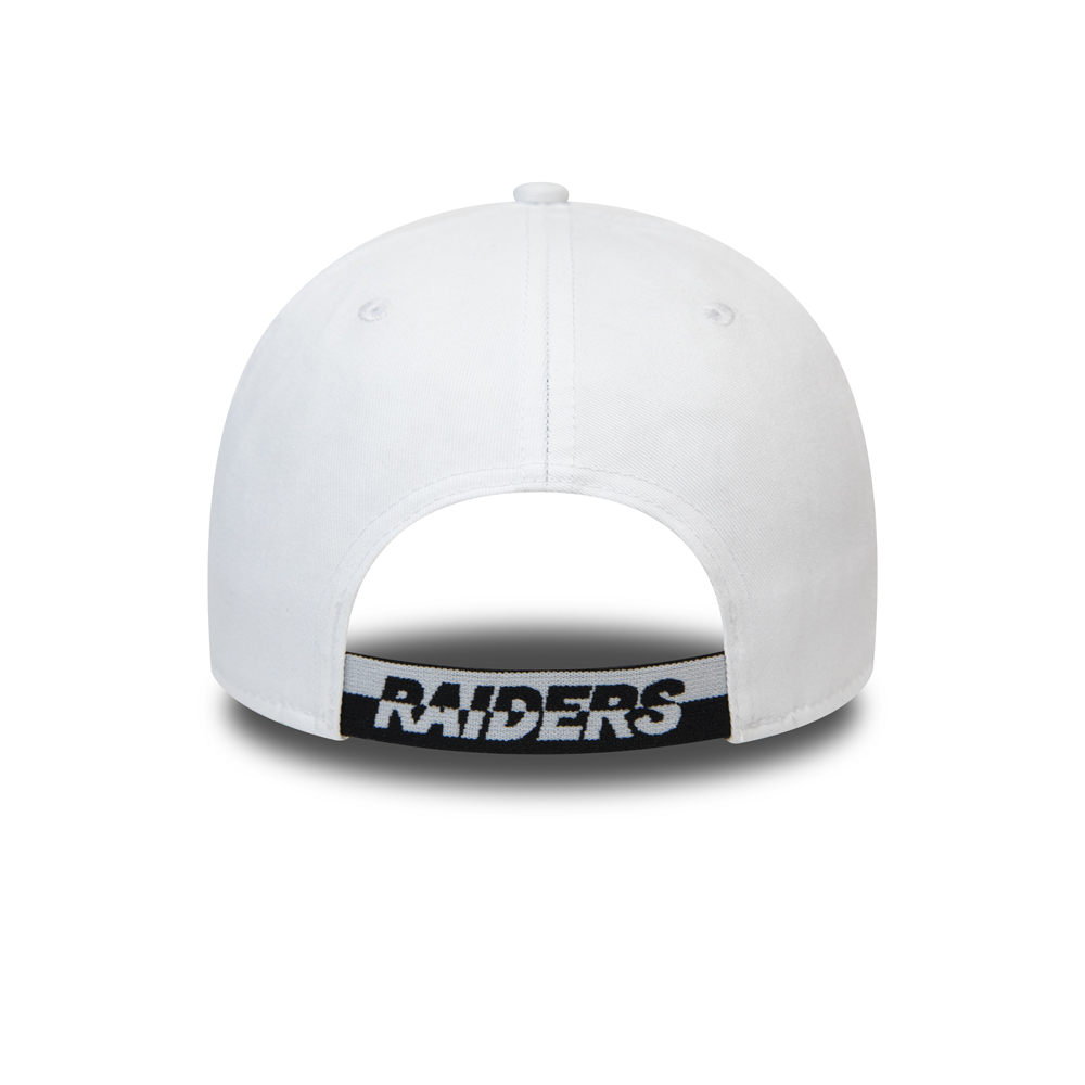 9FORTY – Las Vegas Raiders – Kappe in Weiß mit konturiertem Logo