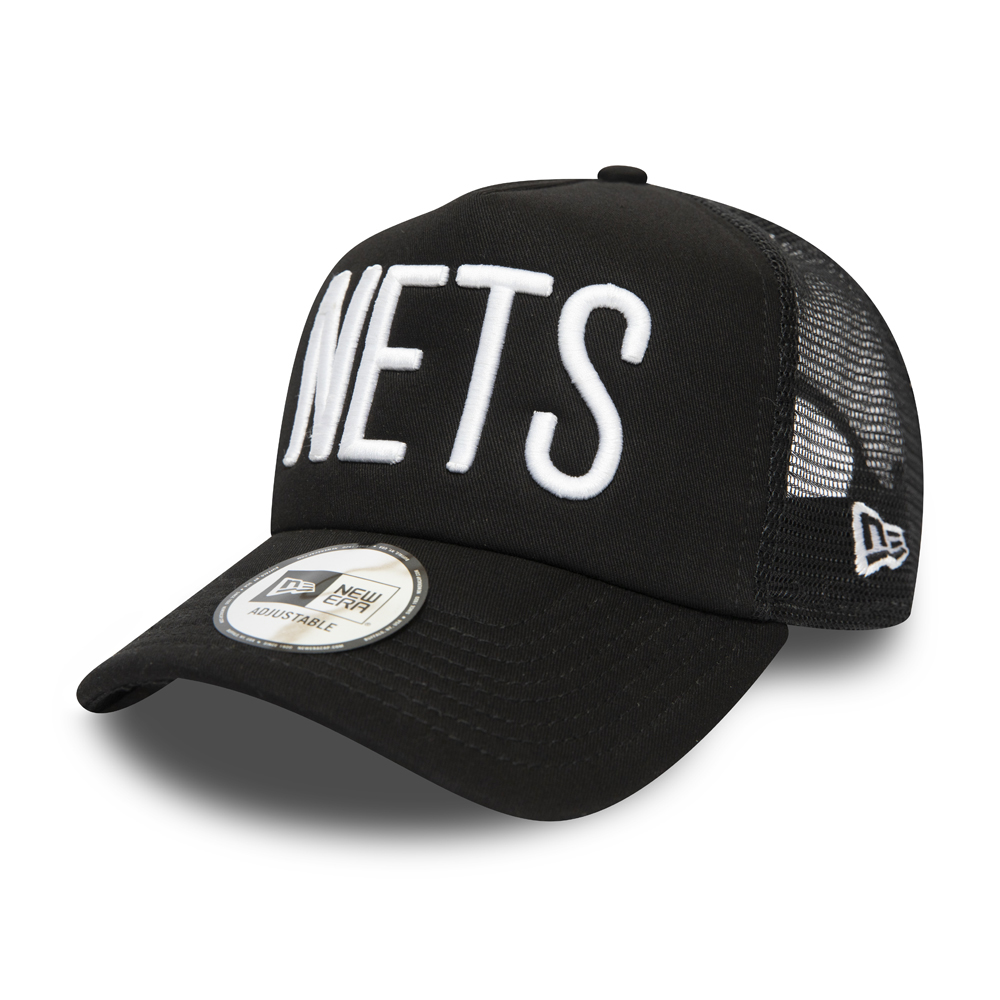 Brooklyn Nets – Schwarze A-Rahmen-Trucker-Kappe