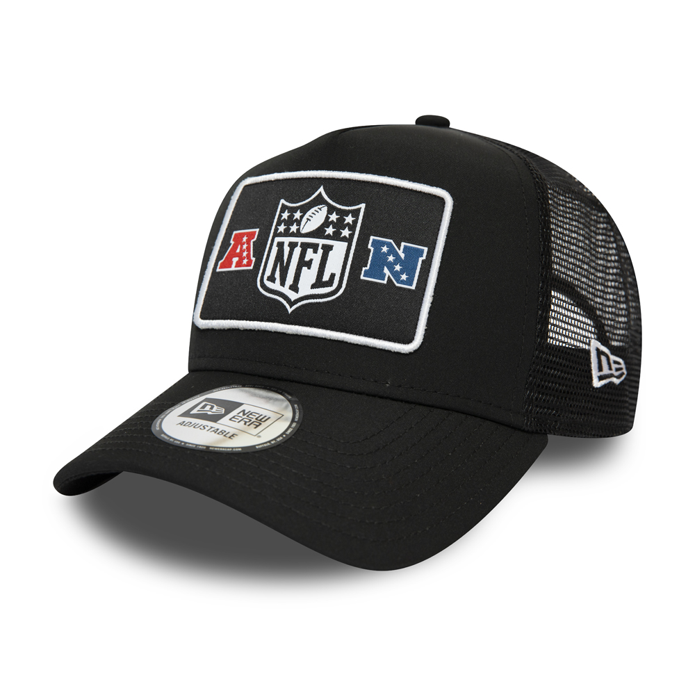 NFL – Truckerkappe mit Logo-Aufnäher und A-Rahmen in Schwarz