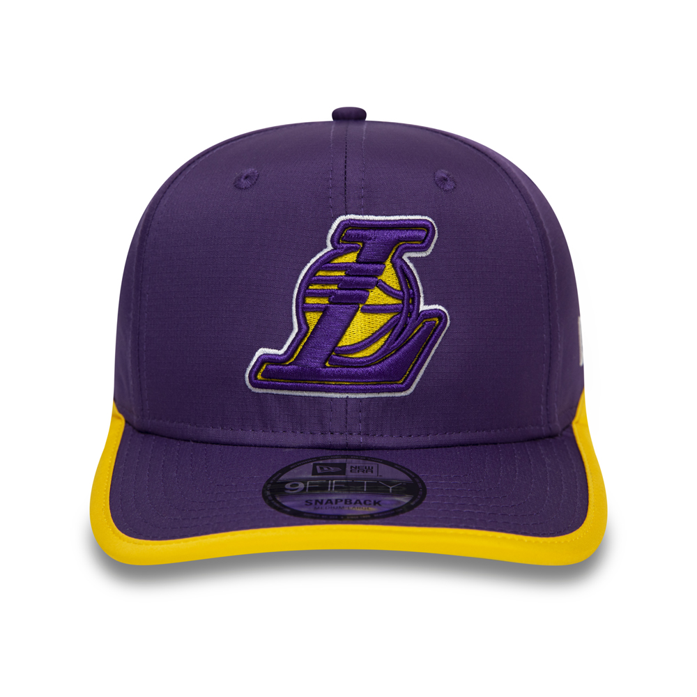 Casquette 9FIFTY violette avec visière à bande des Lakers de Los Angeles