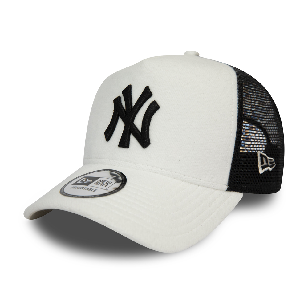 New York Yankees White A-Frame Trucker