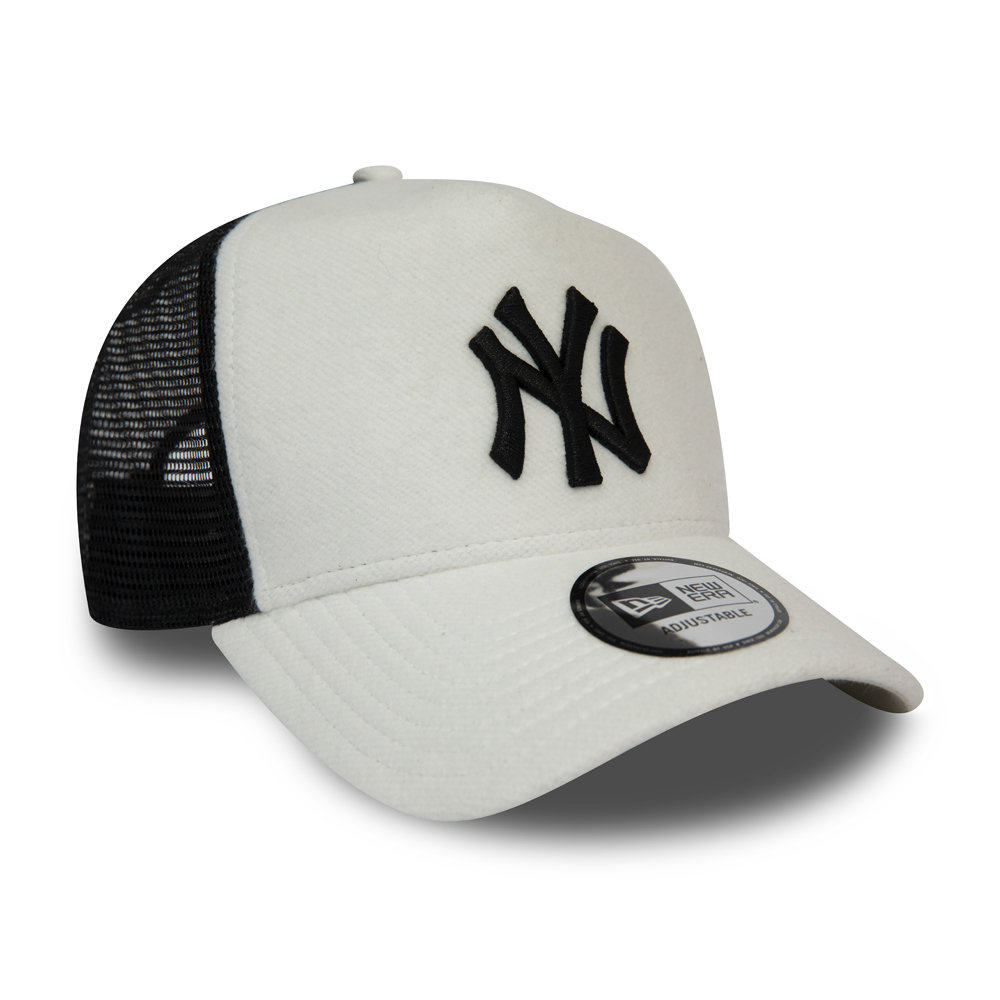 New York Yankees White A-Frame Trucker