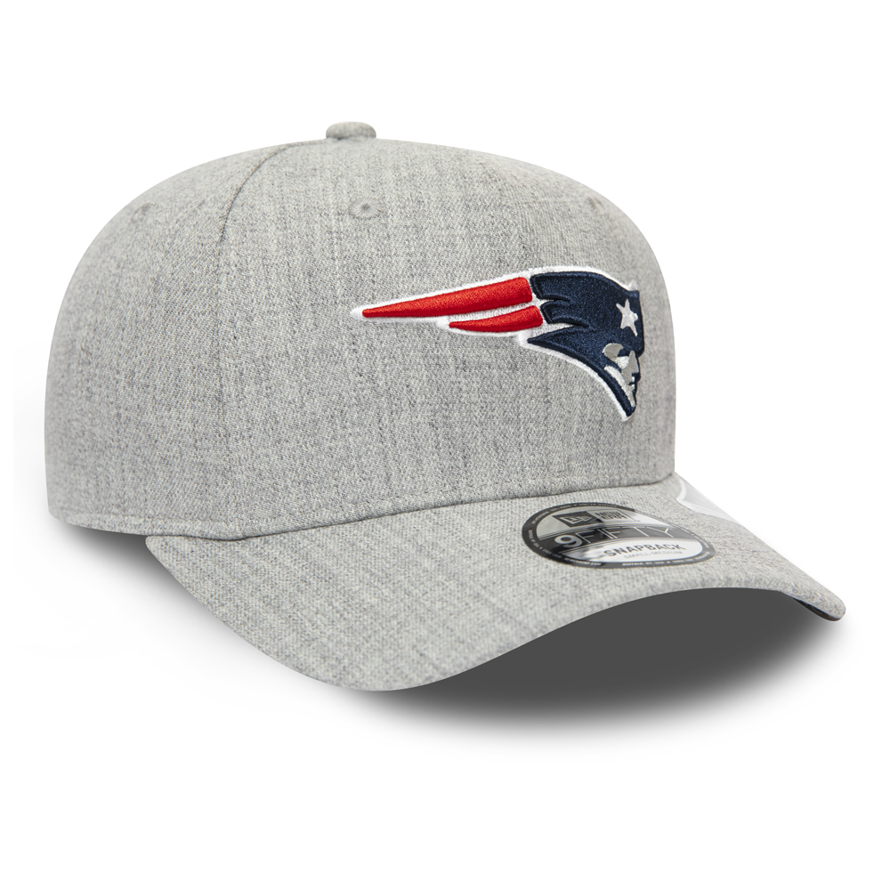 New England Patriots Heather Base Stretch Snap 9FIFTY-Kappe in Grau