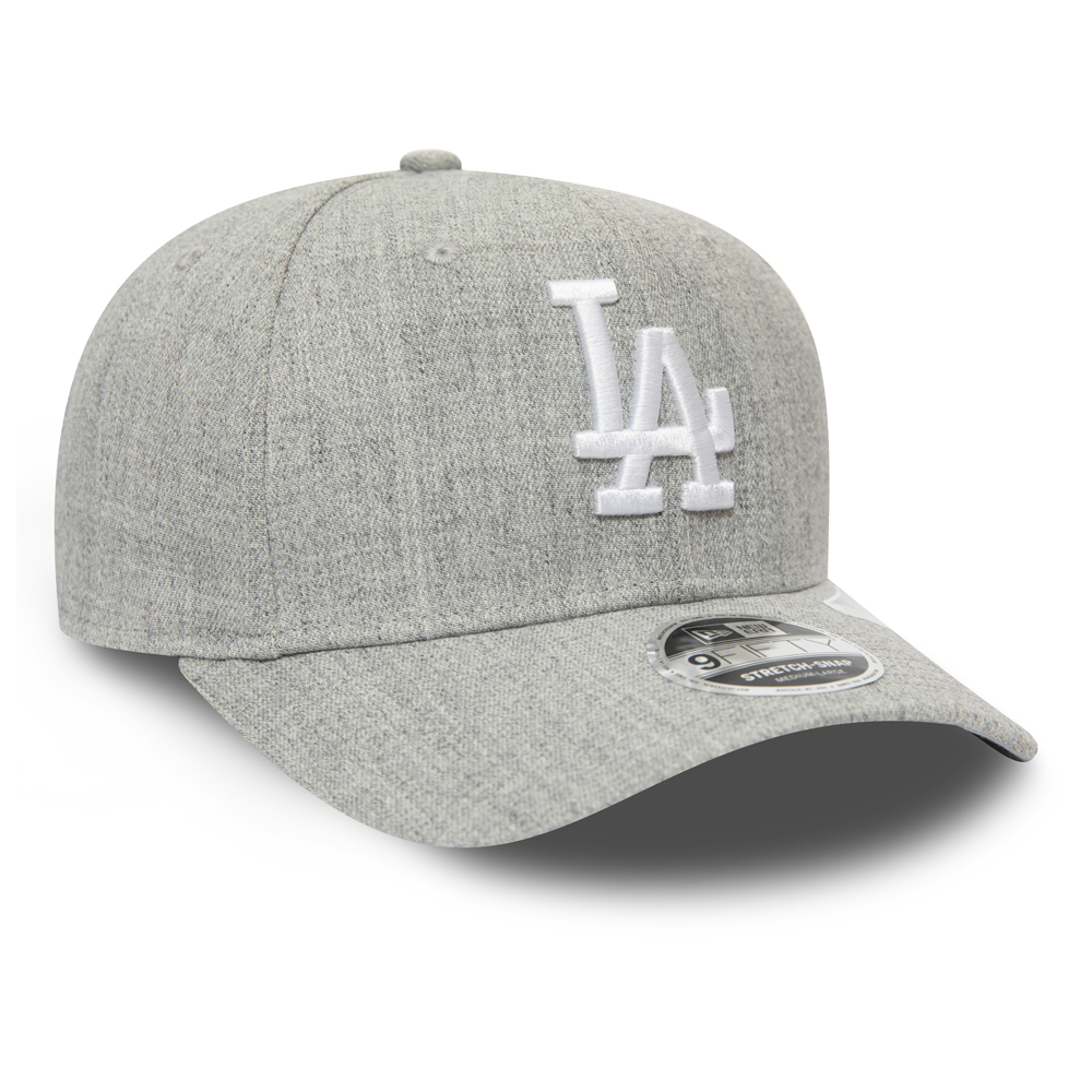 Los Angeles Dodgers Heather Base Grey Stretch Snap 9FIFTY Cap