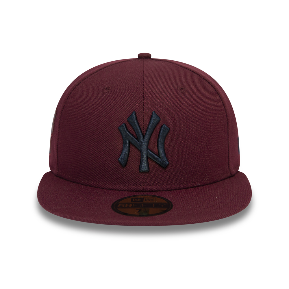 New York Yankees 59FIFTY-Kappe in Weinrot