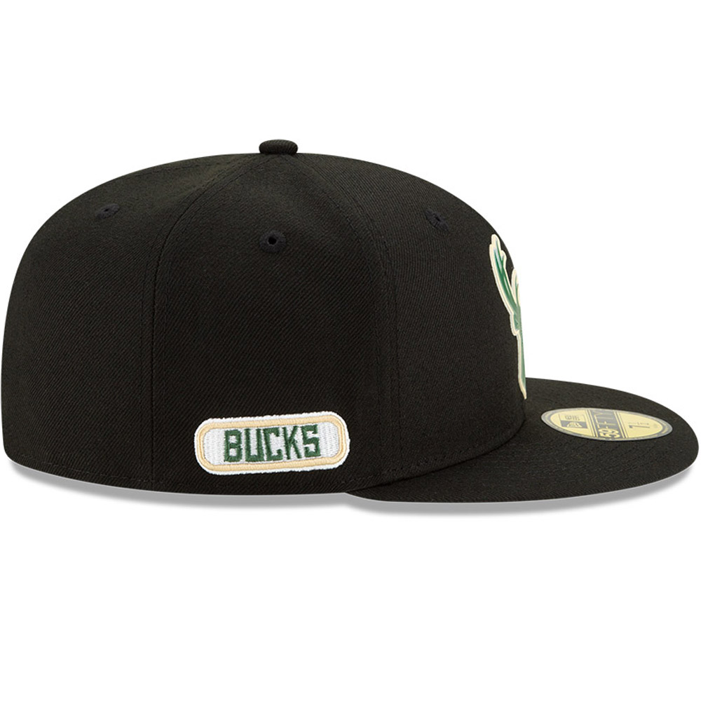 Milwaukee Bucks Back Half Black 59FIFTY Cap