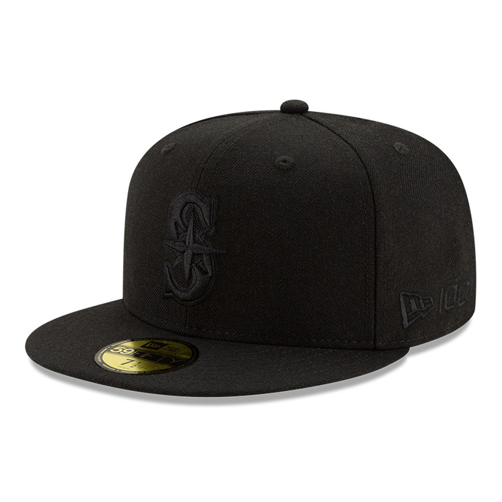 Casquette 59FIFTY 100 ans Black on Black Seattle Mariners