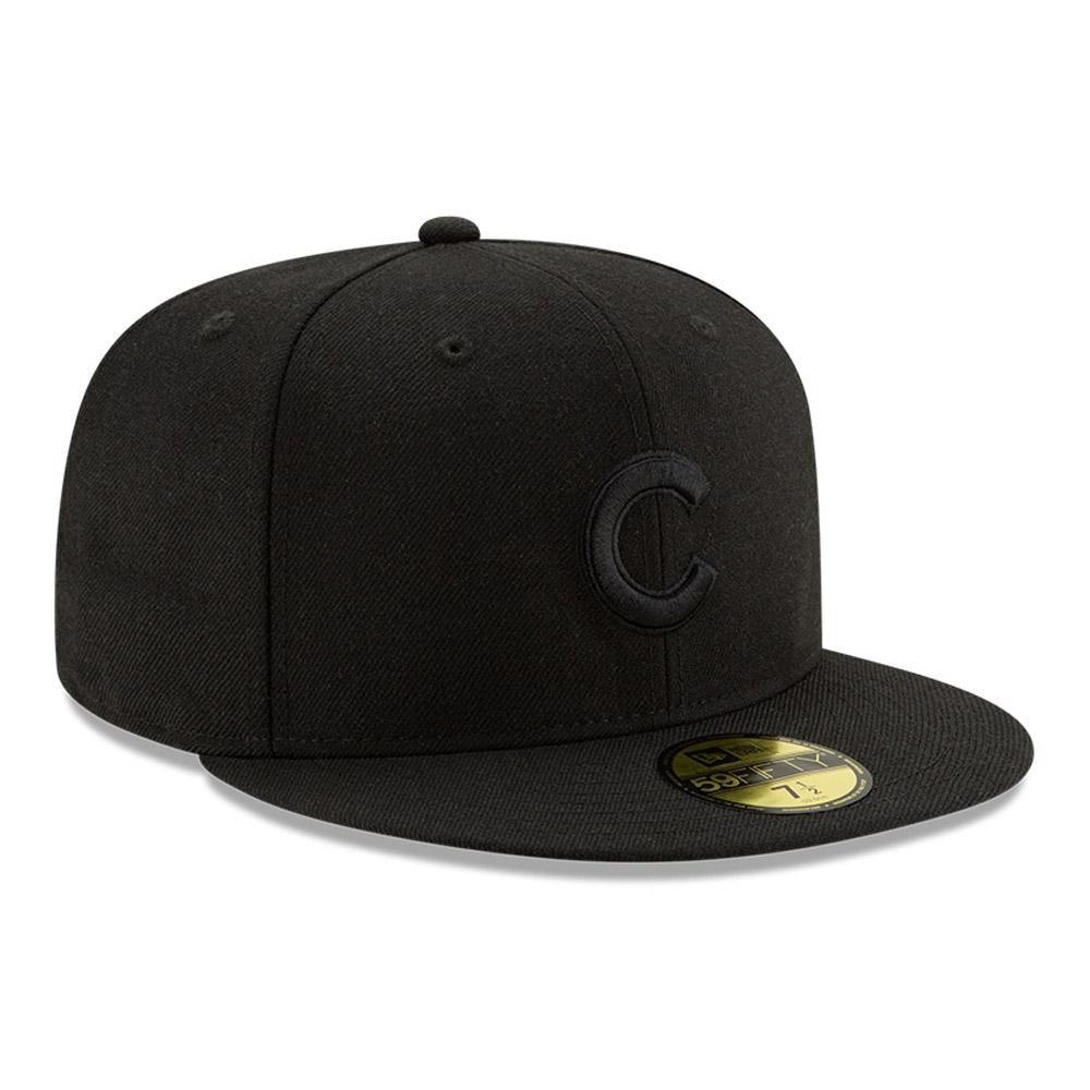 Casquette 59FIFTY 100 ans Black on Black Chicago Cubs
