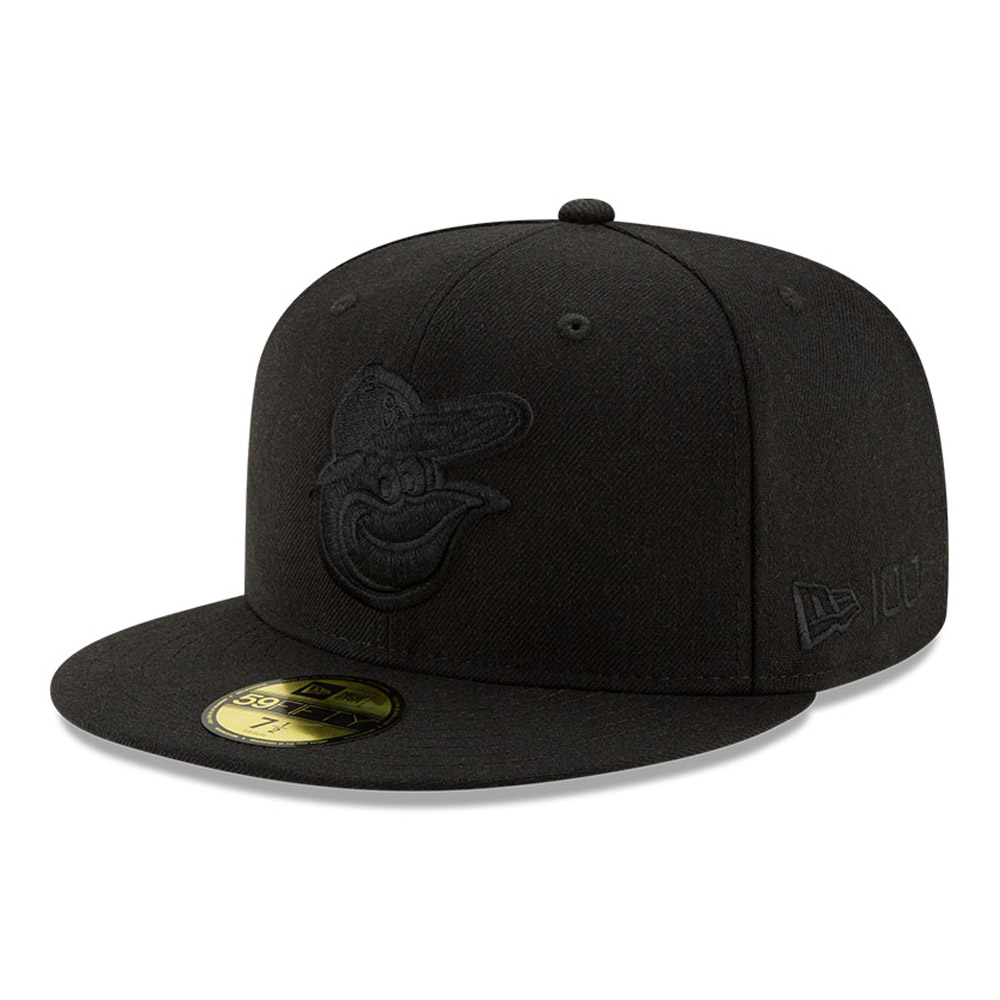 Cappellino 59FIFTY Baltimore Orioles 100 Years Black on Black